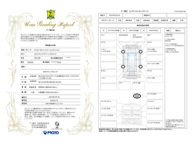 車両状態評価書