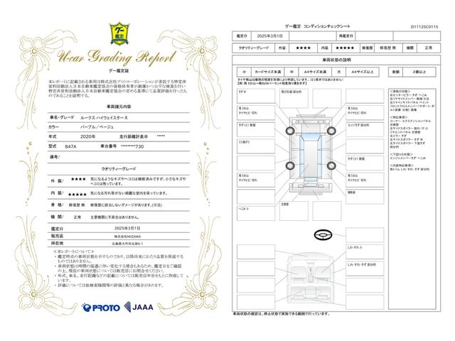 車両状態評価書