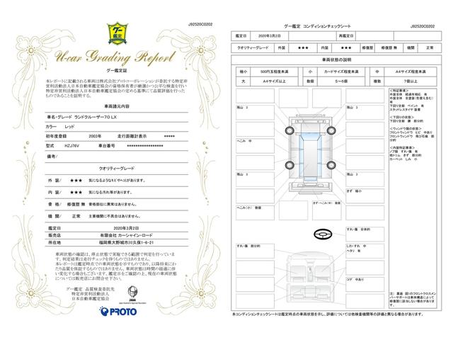 車両状態評価書