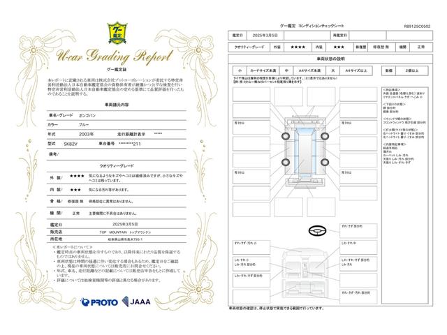 車両状態評価書