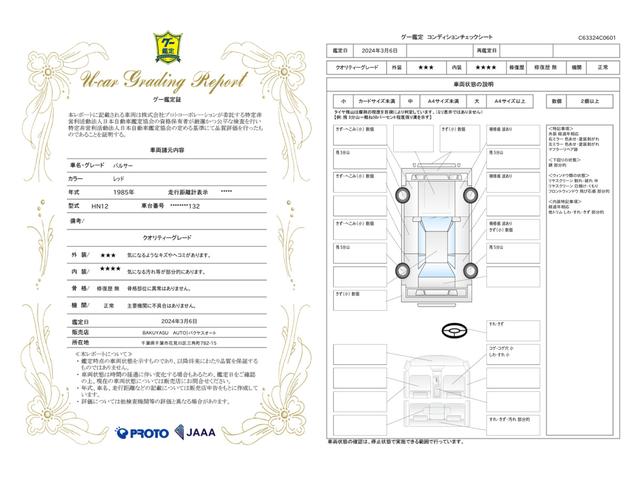 車両状態評価書