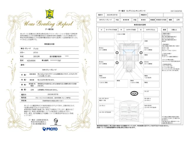 車両状態評価書