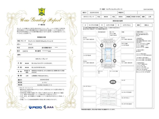 車両状態評価書