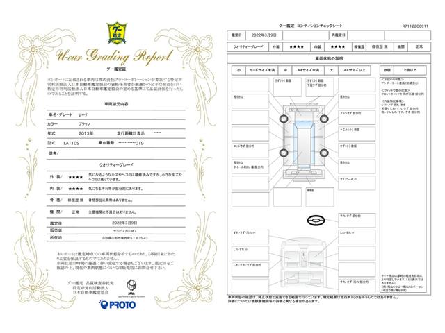 車両状態評価書