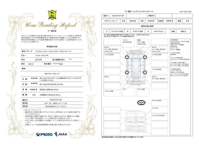 車両状態評価書