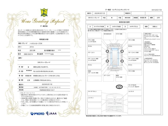 車両状態評価書