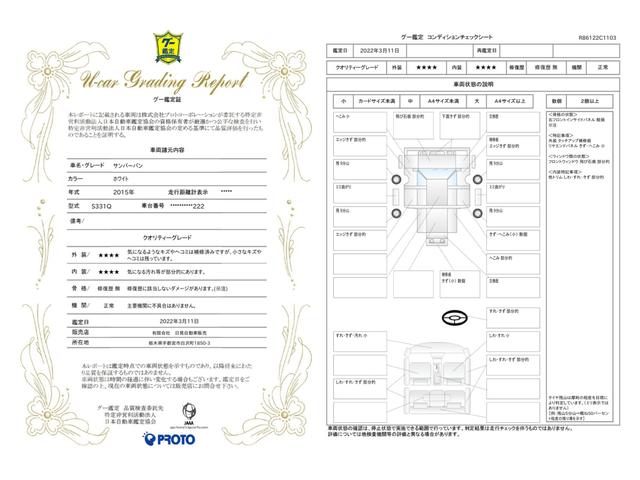 車両状態評価書