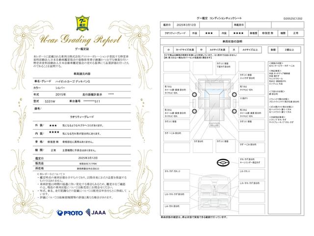車両状態評価書