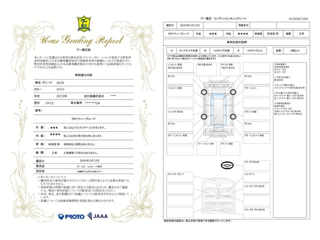 車両状態評価書