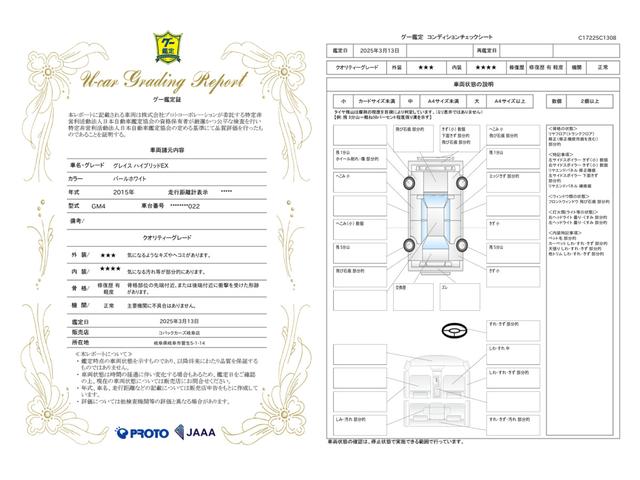 車両状態評価書