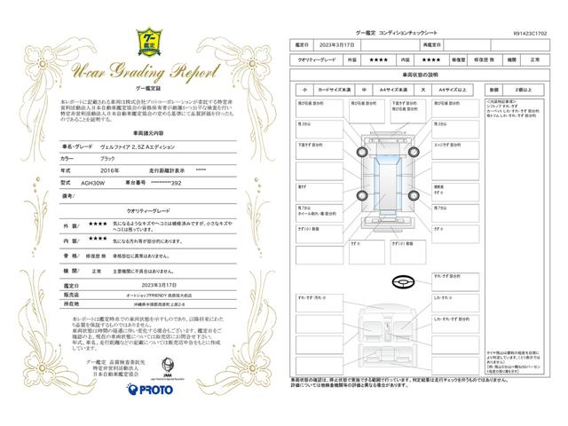 車両状態評価書