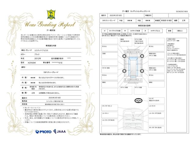 車両状態評価書