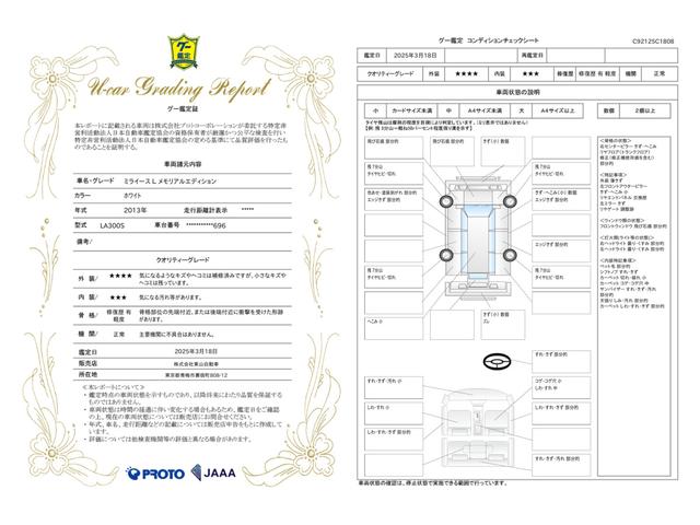 車両状態評価書