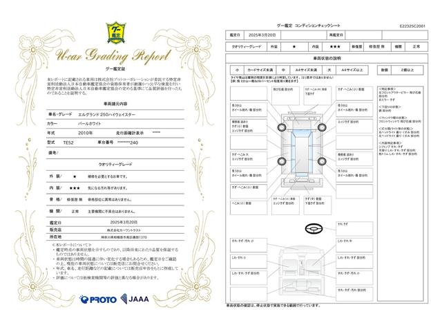 車両状態評価書