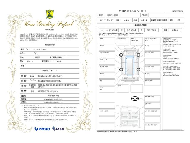 車両状態評価書