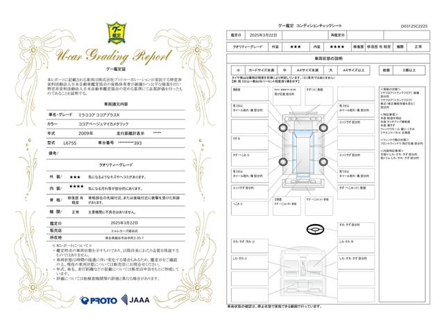 車両状態評価書
