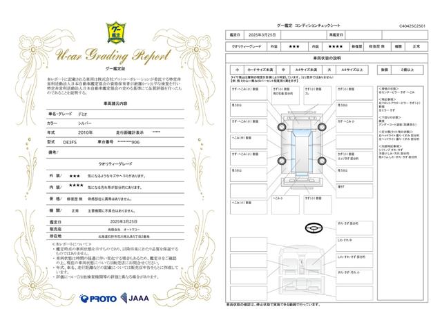 車両状態評価書