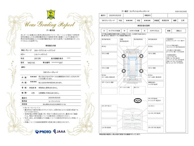 車両状態評価書
