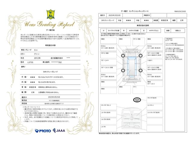 車両状態評価書