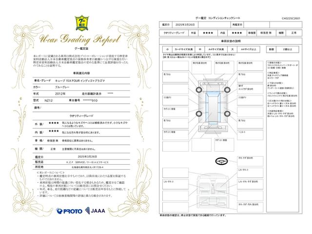 車両状態評価書