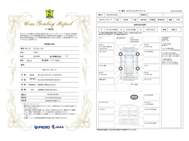車両状態評価書