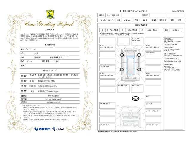 車両状態評価書