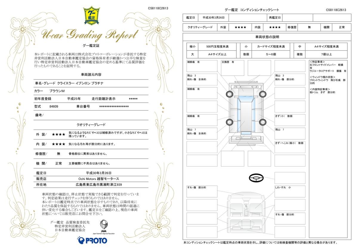 車両状態評価書