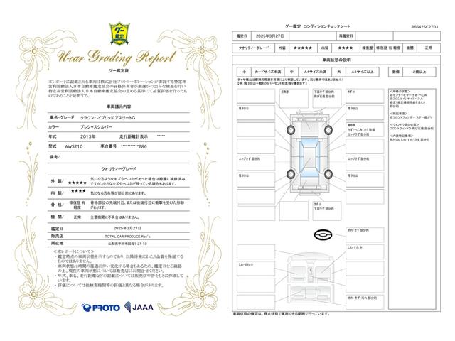 車両状態評価書