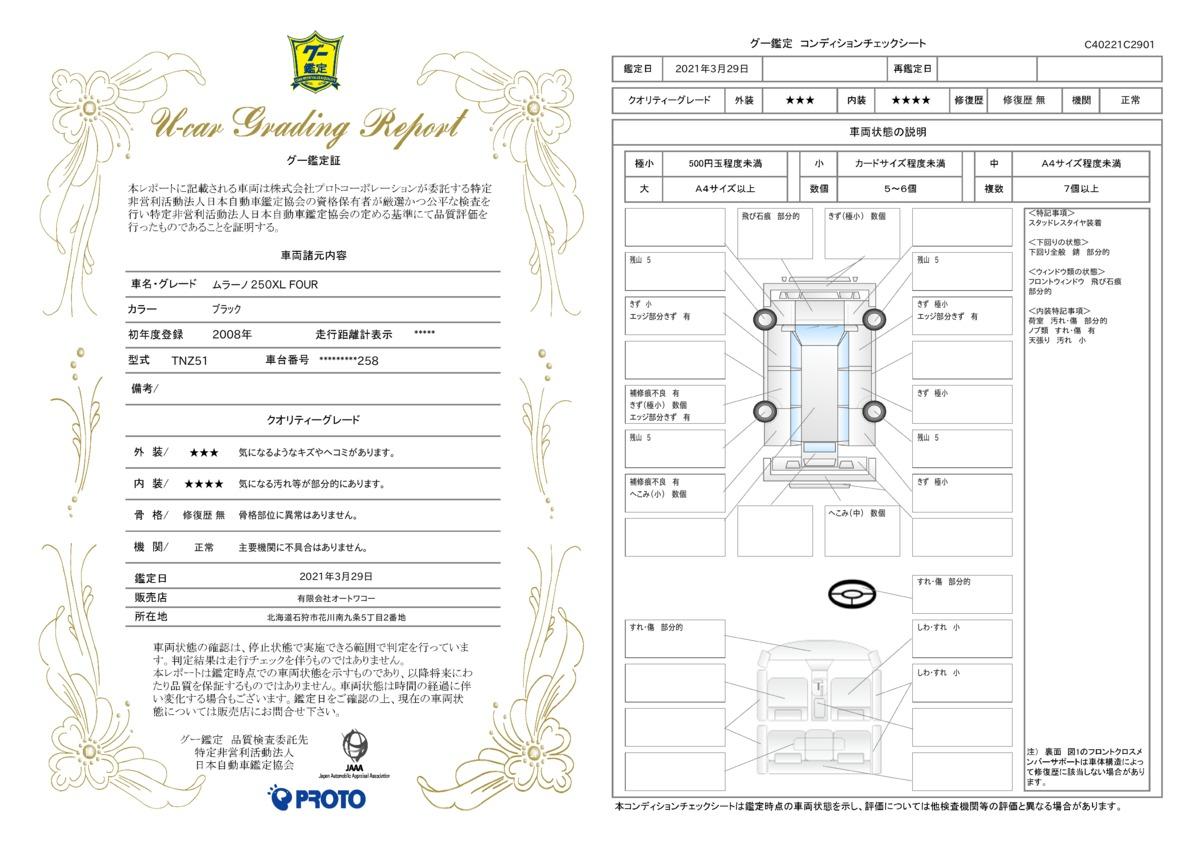 車両状態評価書