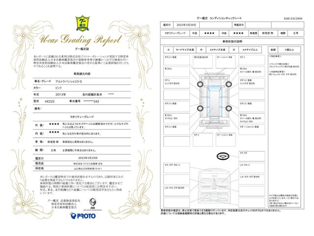 車両状態評価書