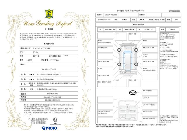 車両状態評価書
