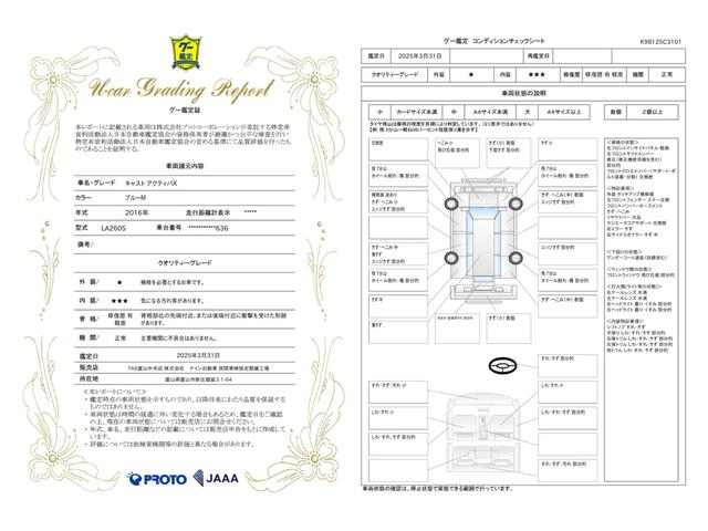 車両状態評価書