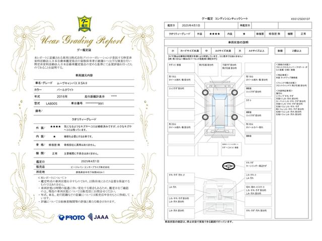 車両状態評価書