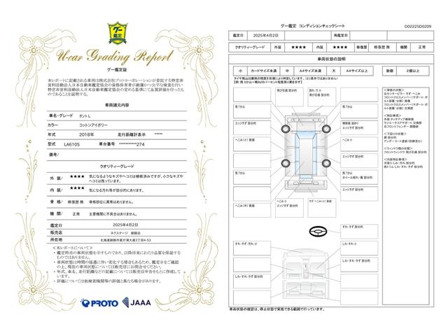 車両状態評価書