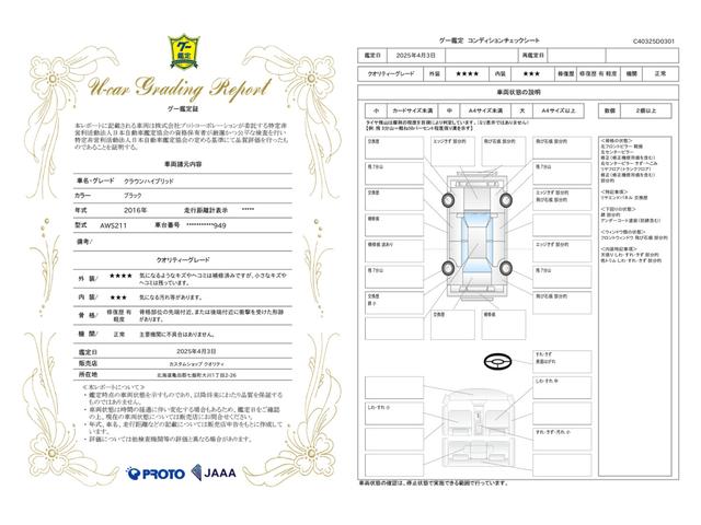 車両状態評価書