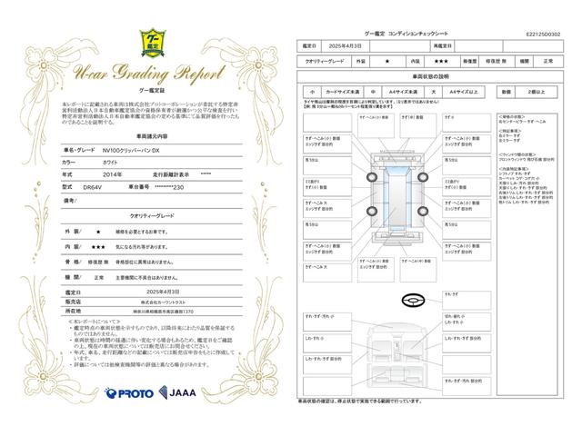 車両状態評価書
