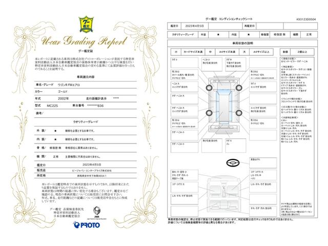 車両状態評価書