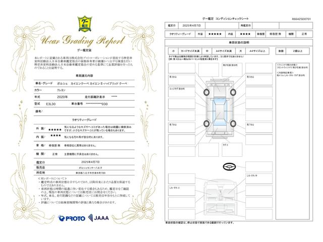 車両状態評価書