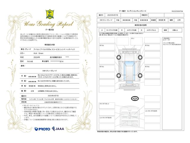 車両状態評価書