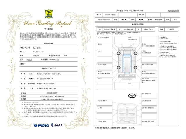 車両状態評価書