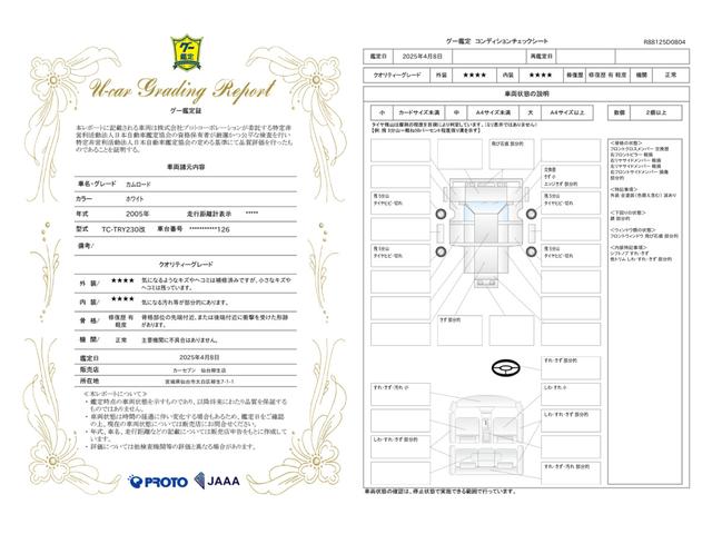 車両状態評価書