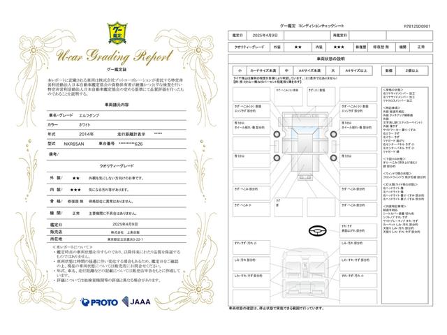 車両状態評価書