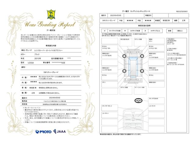 車両状態評価書