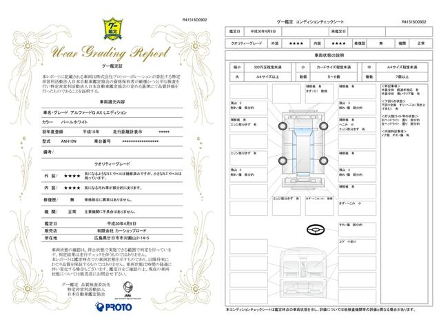 車両状態評価書
