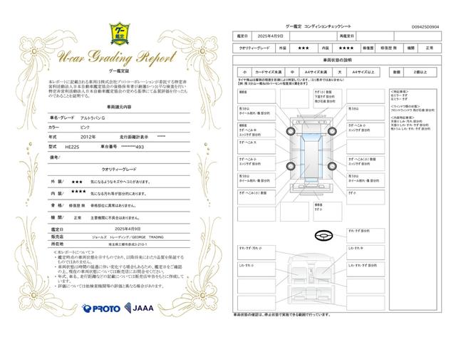 車両状態評価書