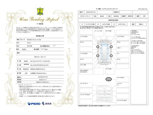 車両状態評価書