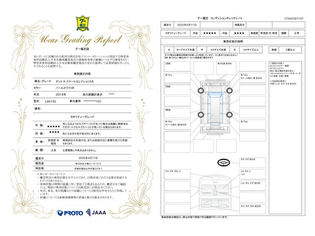 車両状態評価書