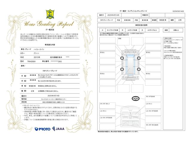 車両状態評価書