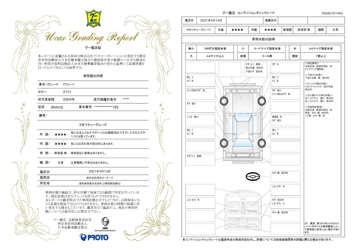 車両状態評価書