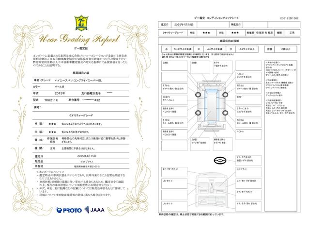 車両状態評価書